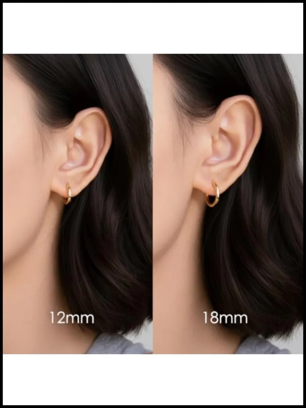 14k Gold Huggie Hoop Earrings Lightweight Hypoallergenic Small Hoops for Women